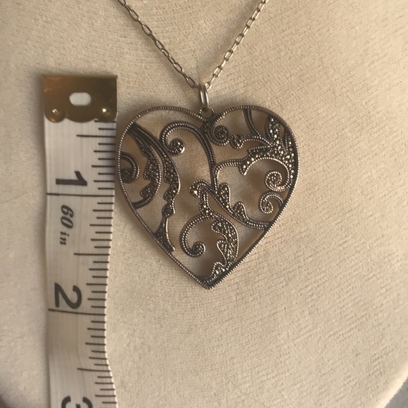 Judith Jack Scrolled Heart Necklace - Picture 5 of 5